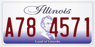 IL license plate A784571