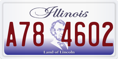 IL license plate A784602