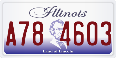 IL license plate A784603