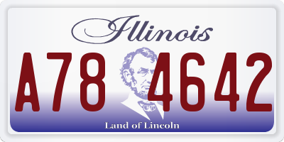 IL license plate A784642