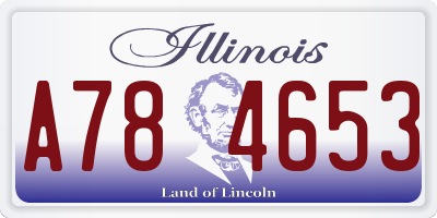 IL license plate A784653