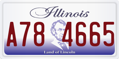 IL license plate A784665