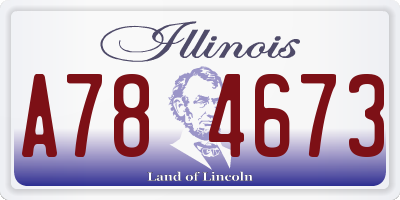 IL license plate A784673