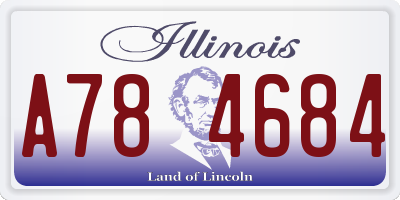 IL license plate A784684