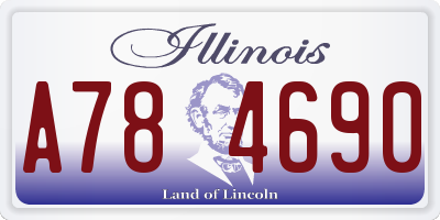 IL license plate A784690