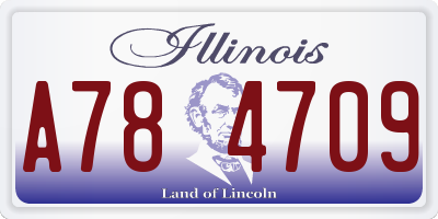IL license plate A784709