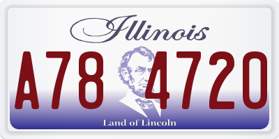 IL license plate A784720