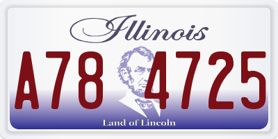 IL license plate A784725