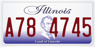 IL license plate A784745
