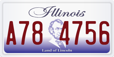 IL license plate A784756