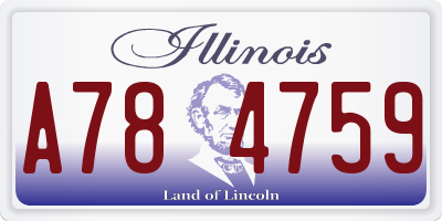 IL license plate A784759