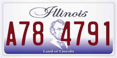 IL license plate A784791