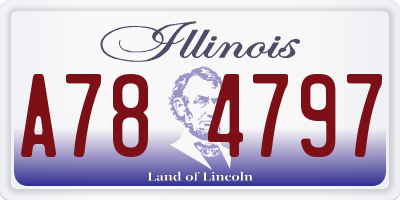 IL license plate A784797