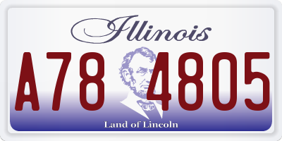 IL license plate A784805