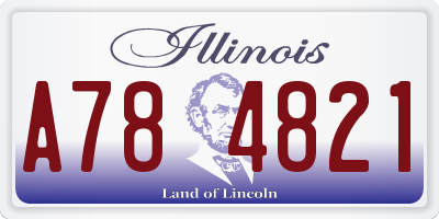 IL license plate A784821