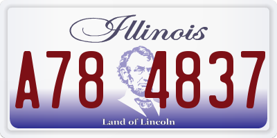 IL license plate A784837
