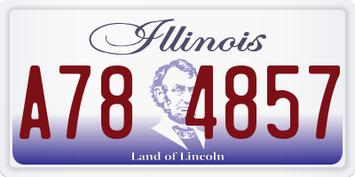 IL license plate A784857