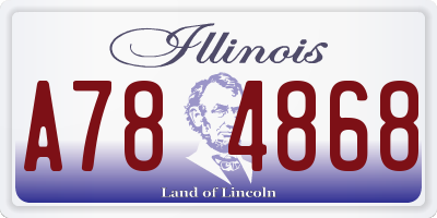 IL license plate A784868