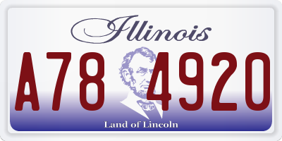 IL license plate A784920