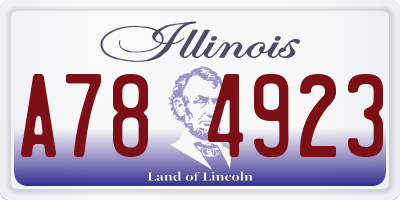 IL license plate A784923