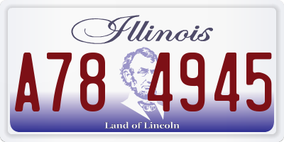 IL license plate A784945