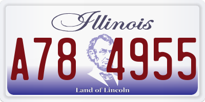 IL license plate A784955