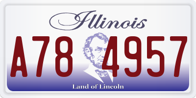 IL license plate A784957