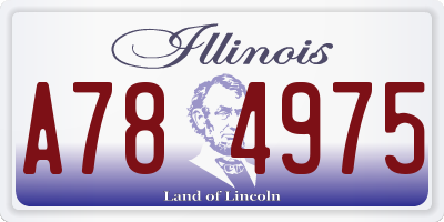 IL license plate A784975