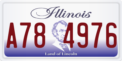 IL license plate A784976
