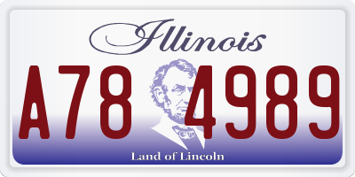IL license plate A784989