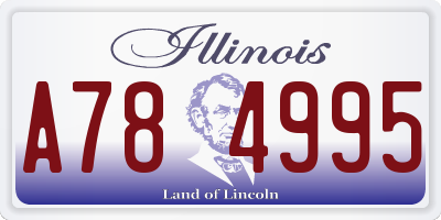 IL license plate A784995