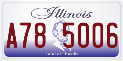 IL license plate A785006