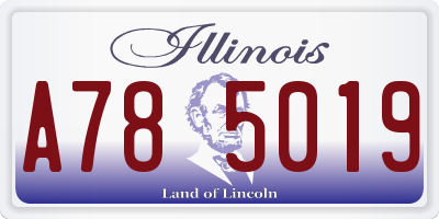 IL license plate A785019