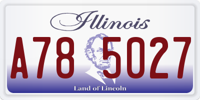 IL license plate A785027