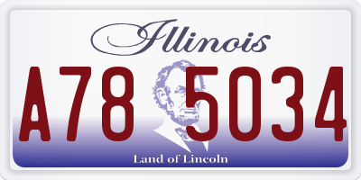 IL license plate A785034