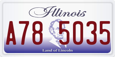IL license plate A785035