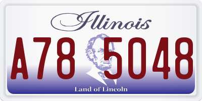 IL license plate A785048