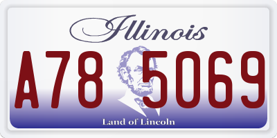 IL license plate A785069