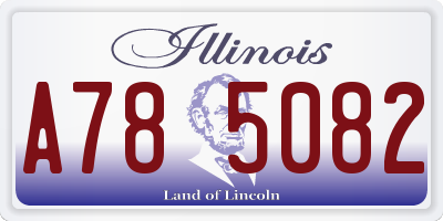 IL license plate A785082