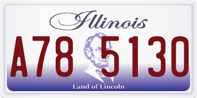 IL license plate A785130