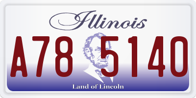 IL license plate A785140