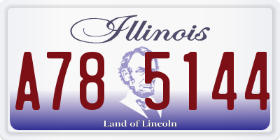 IL license plate A785144