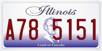 IL license plate A785151