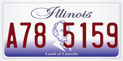 IL license plate A785159