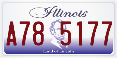 IL license plate A785177