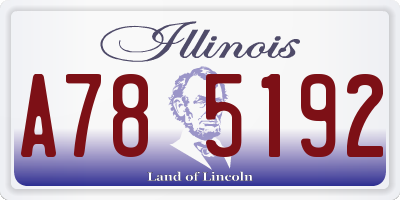 IL license plate A785192