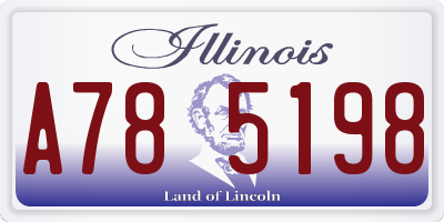IL license plate A785198
