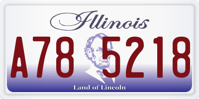 IL license plate A785218