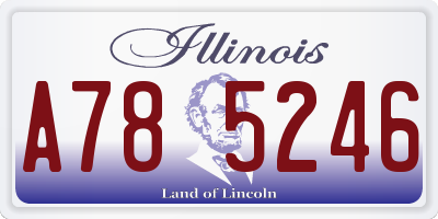 IL license plate A785246