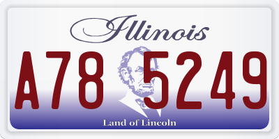IL license plate A785249